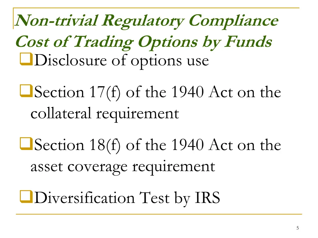 non trivial regulatory compliance cost of trading