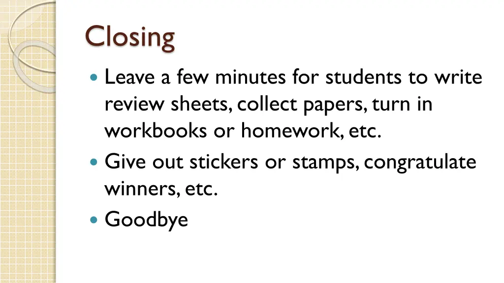 closing