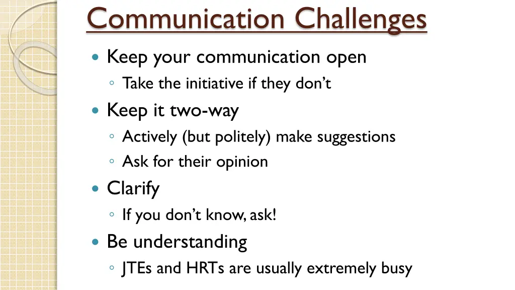 communication challenges
