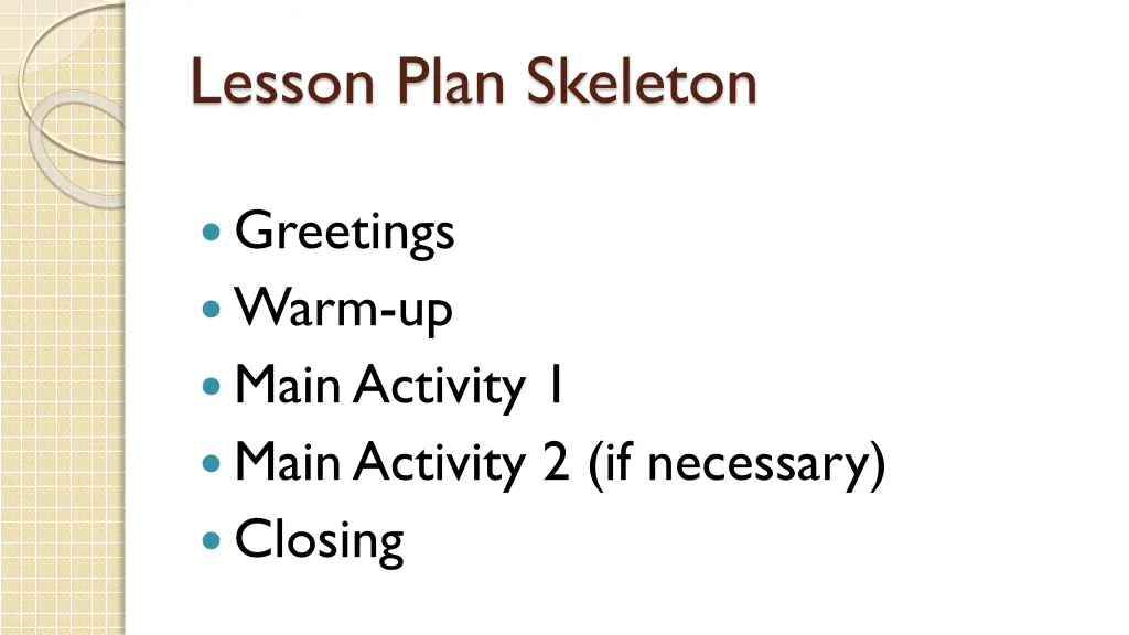 lesson plan skeleton