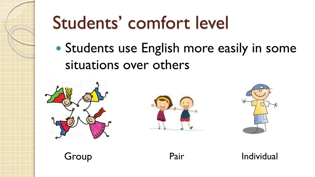 students comfort level