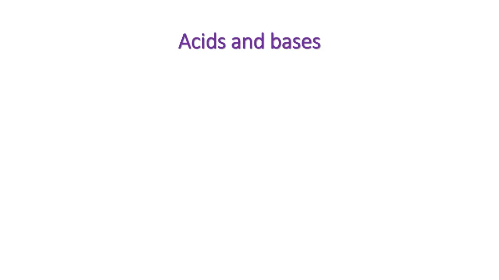 acids and bases acids and bases