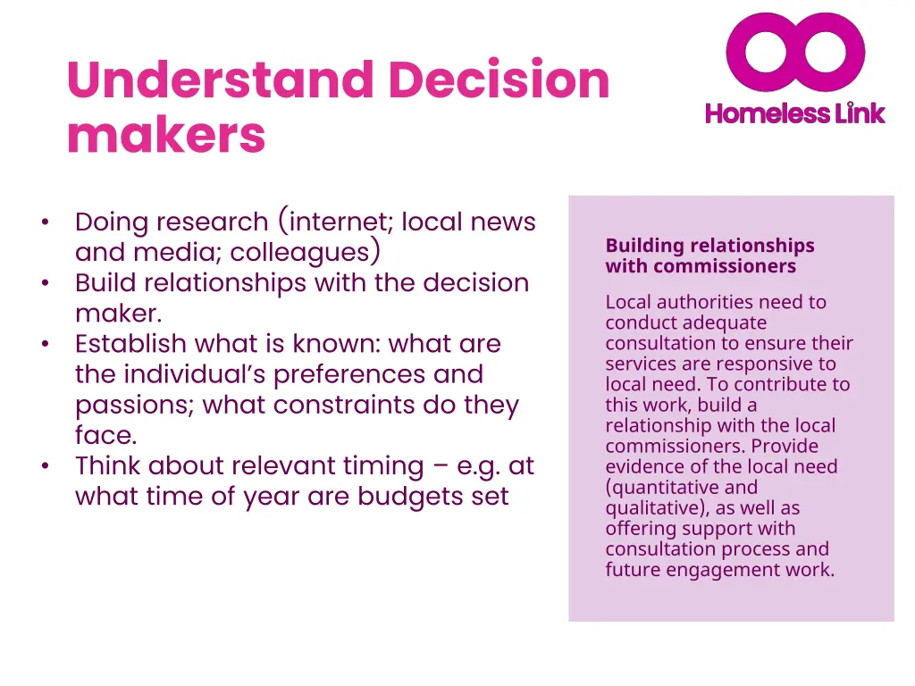 understand decision makers