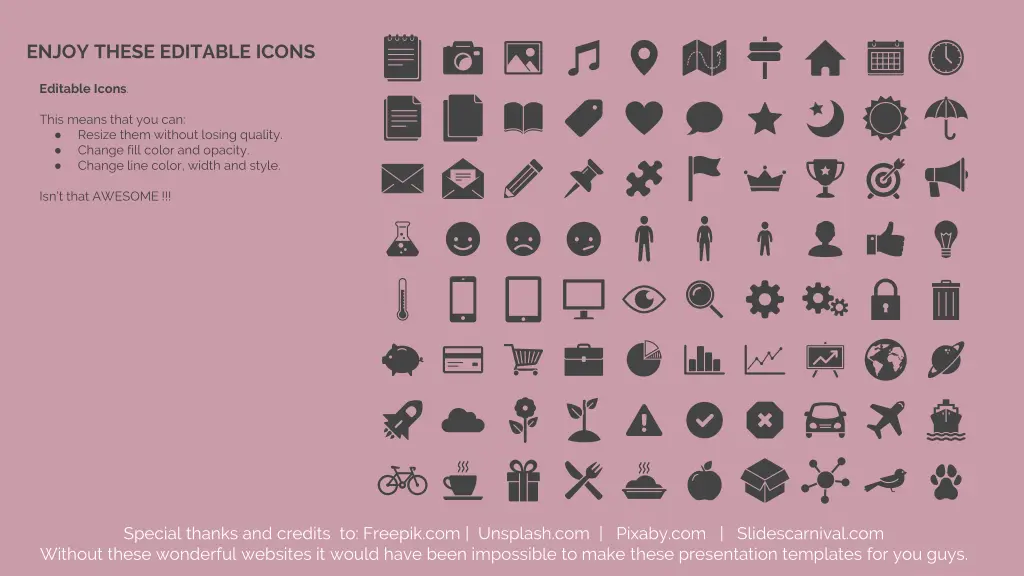 enjoy these editable icons