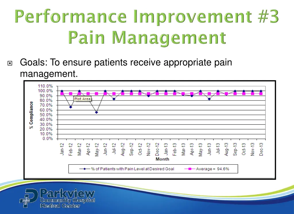 goals to ensure patients receive appropriate pain