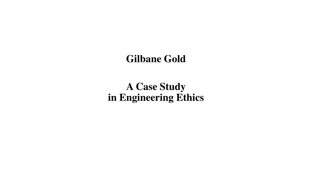 gilbane gold