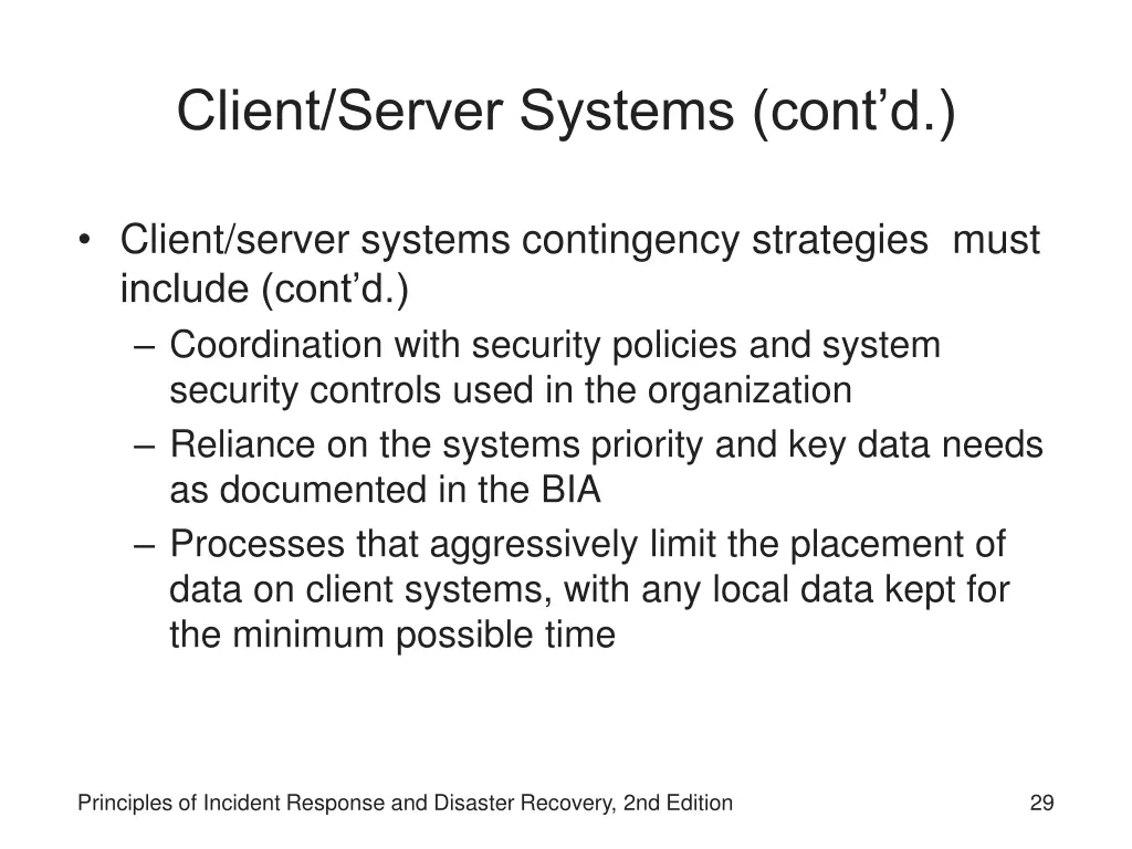 client server systems cont d