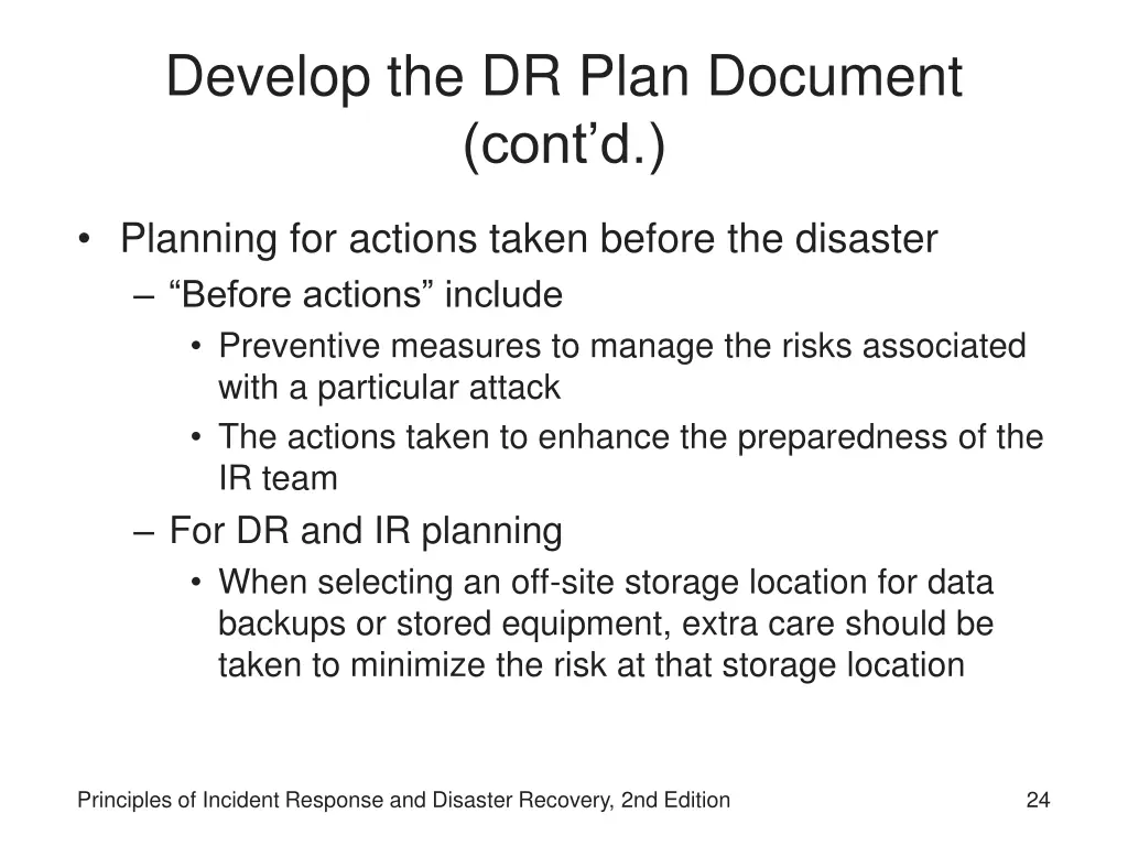 develop the dr plan document cont d 3