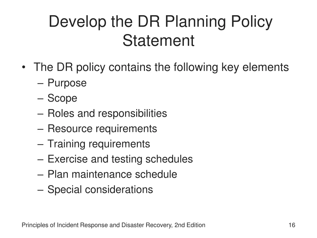 develop the dr planning policy statement