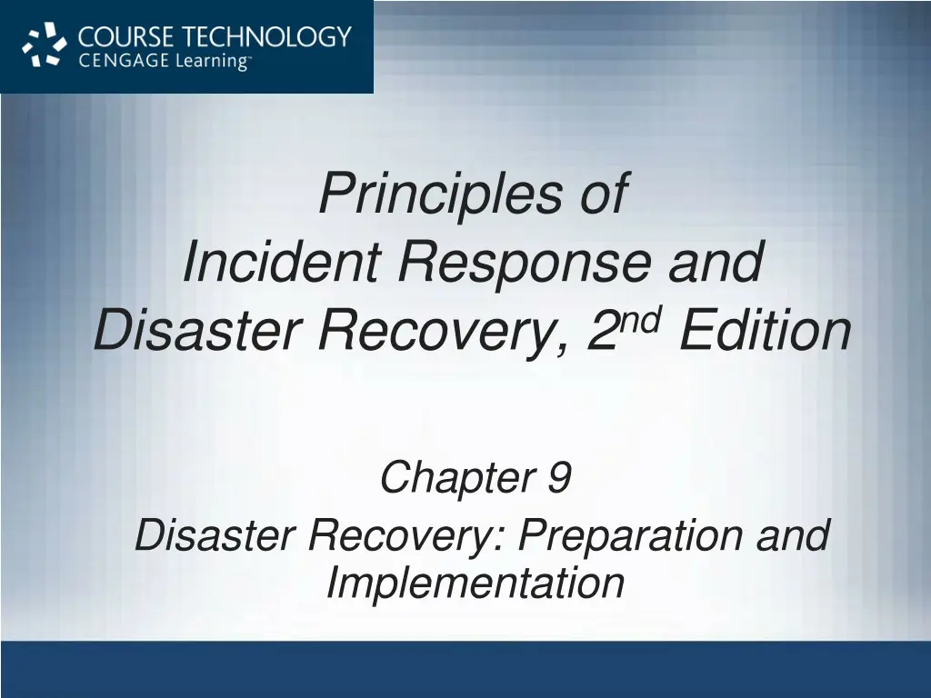 principles of incident response and disaster
