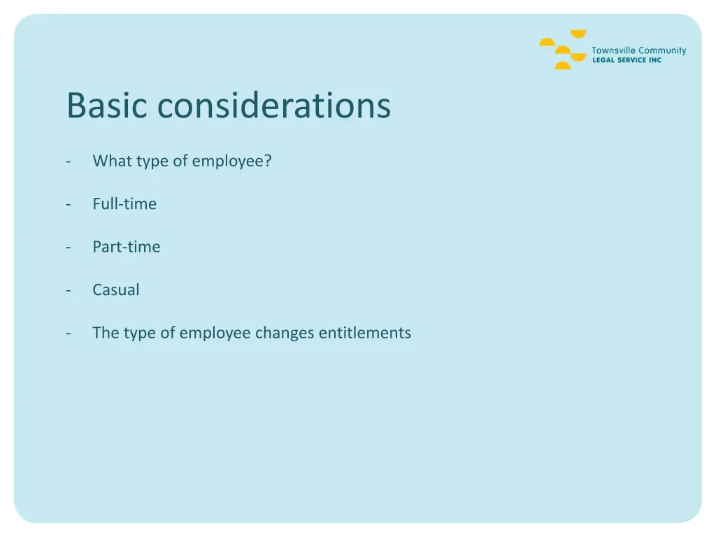 basic considerations 1