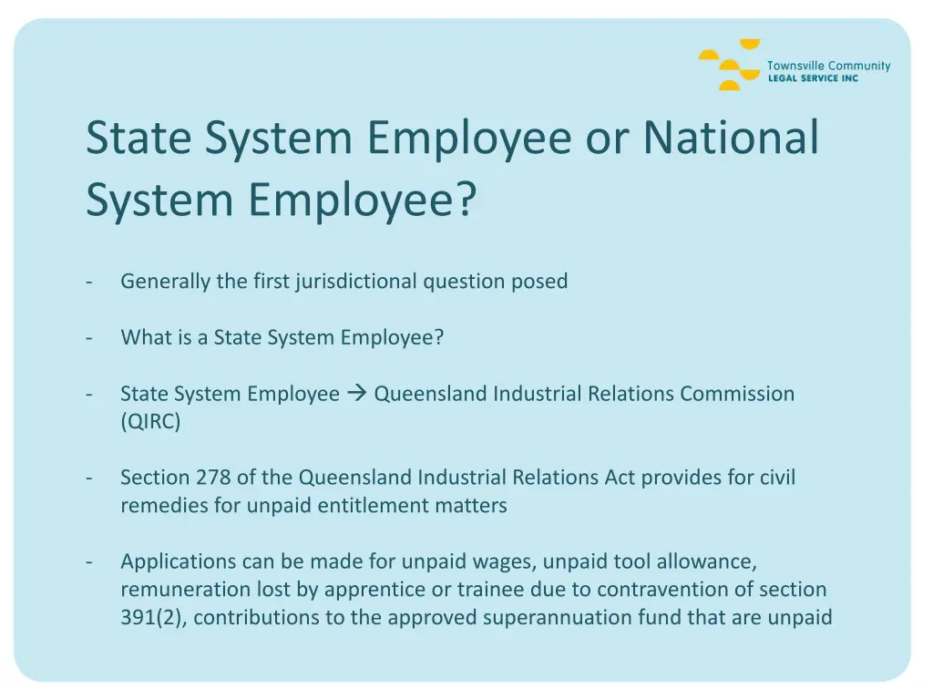 state system employee or national system employee