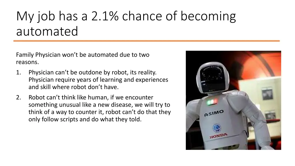 my job has a 2 1 chance of becoming automated