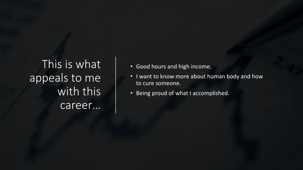 this is what appeals to me with this career