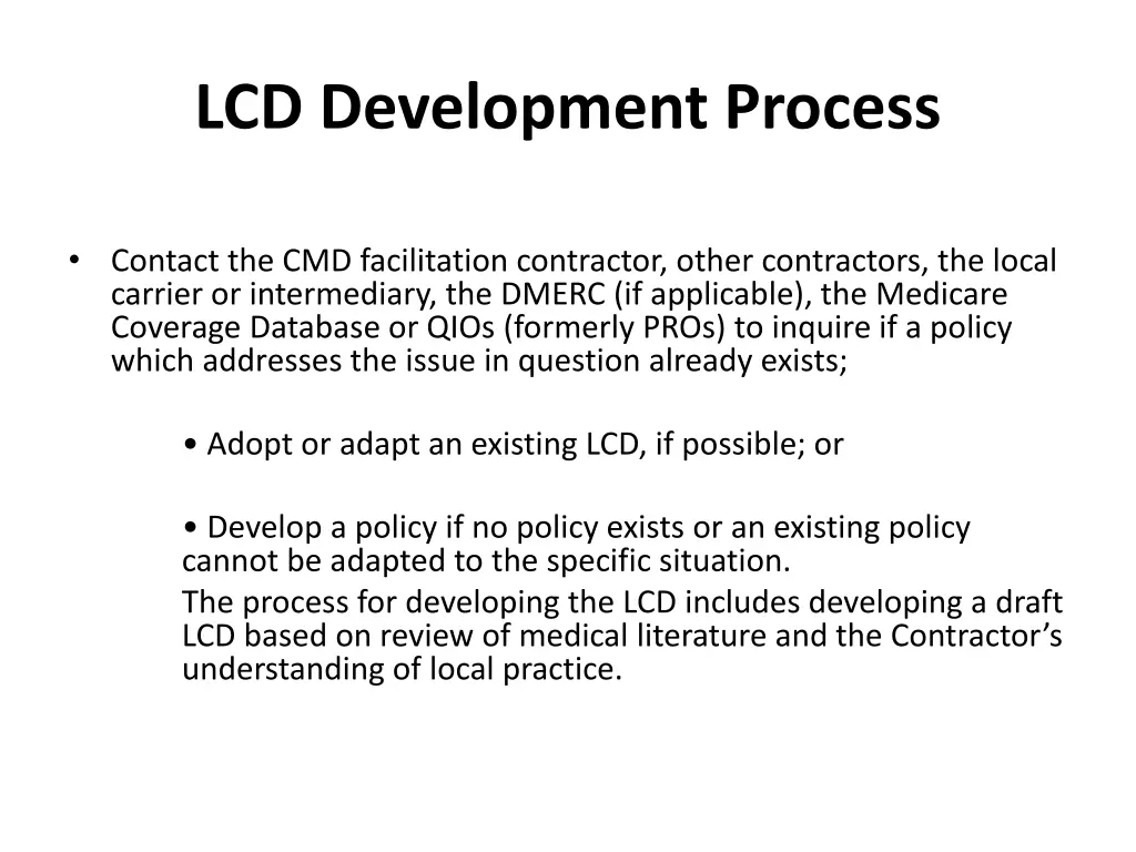 lcd development process