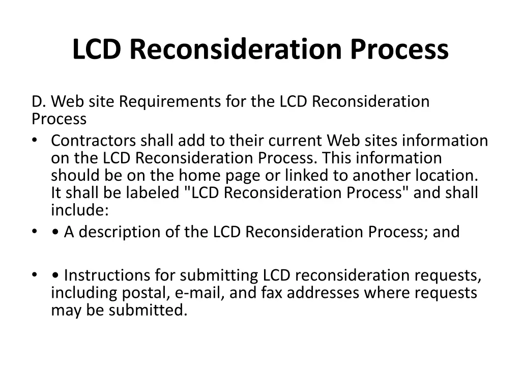 lcd reconsideration process 2
