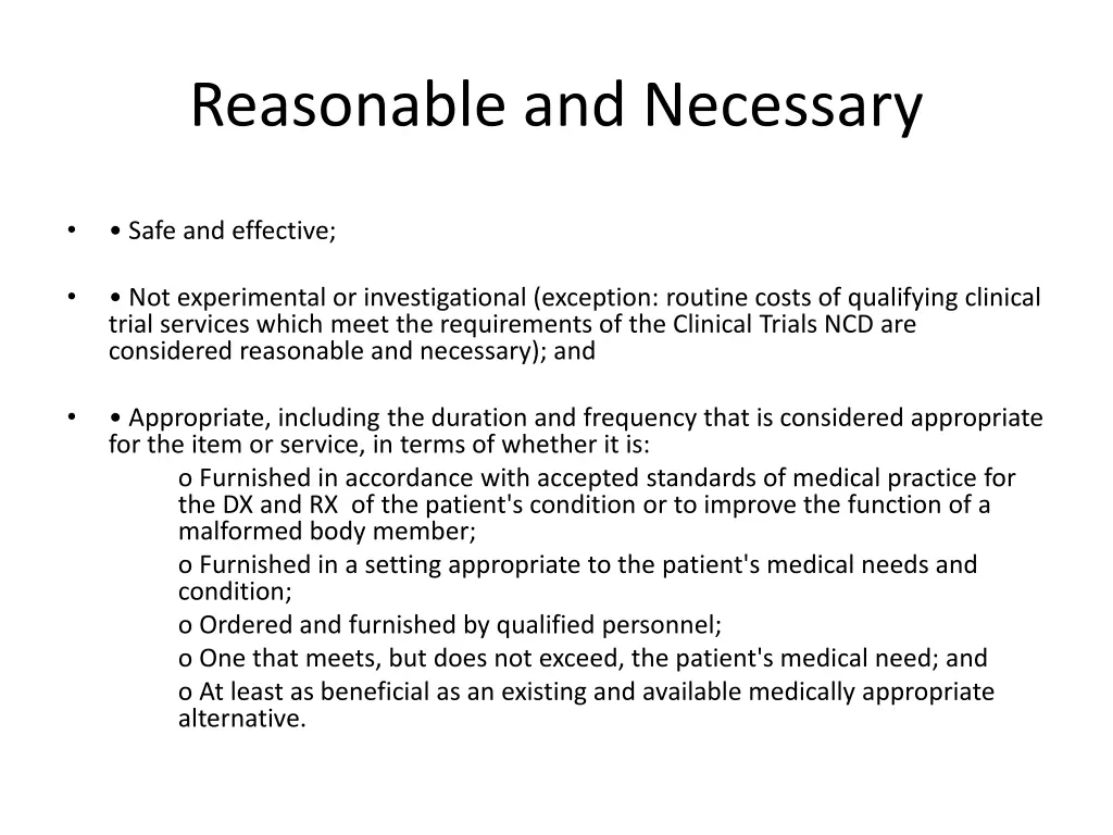 reasonable and necessary