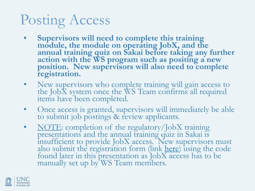 posting access