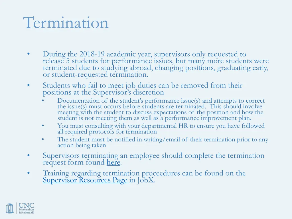 termination