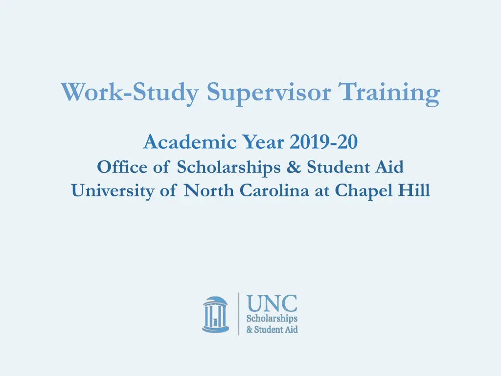 work study supervisor training
