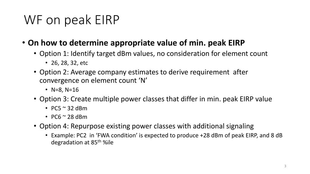 wf on peak eirp