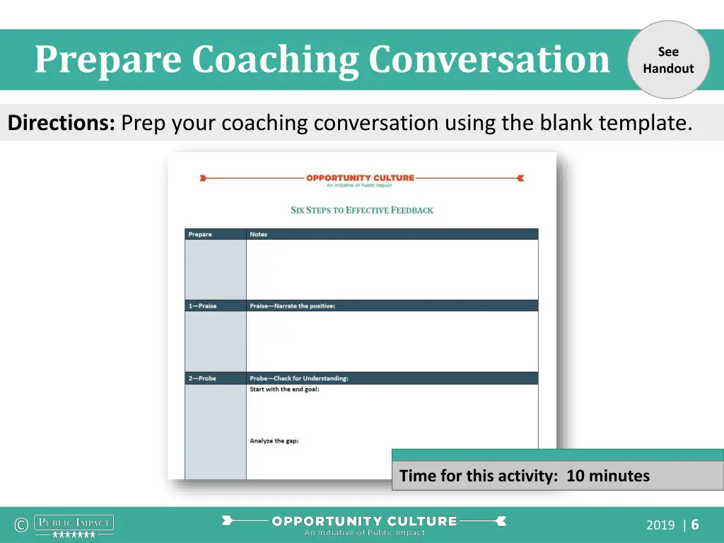 prepare coaching conversation