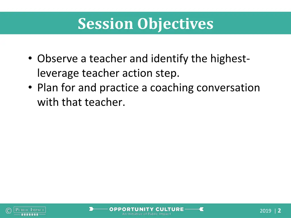 session objectives