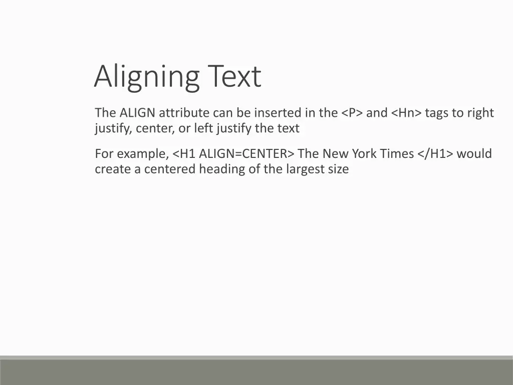 aligning text