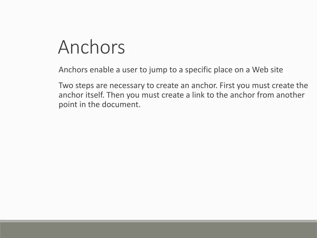 anchors