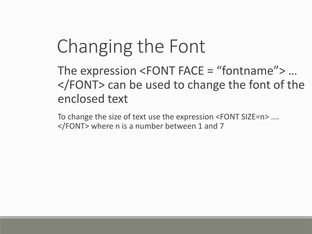 changing the font