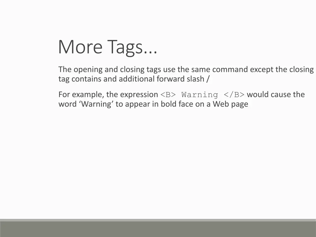 more tags