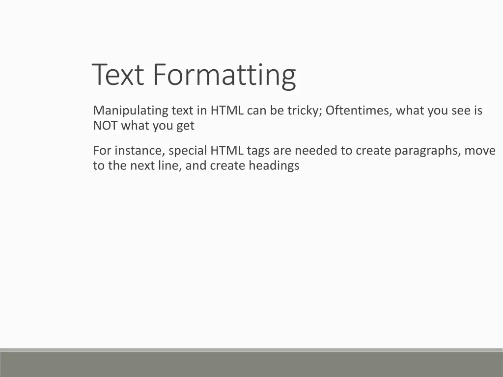 text formatting