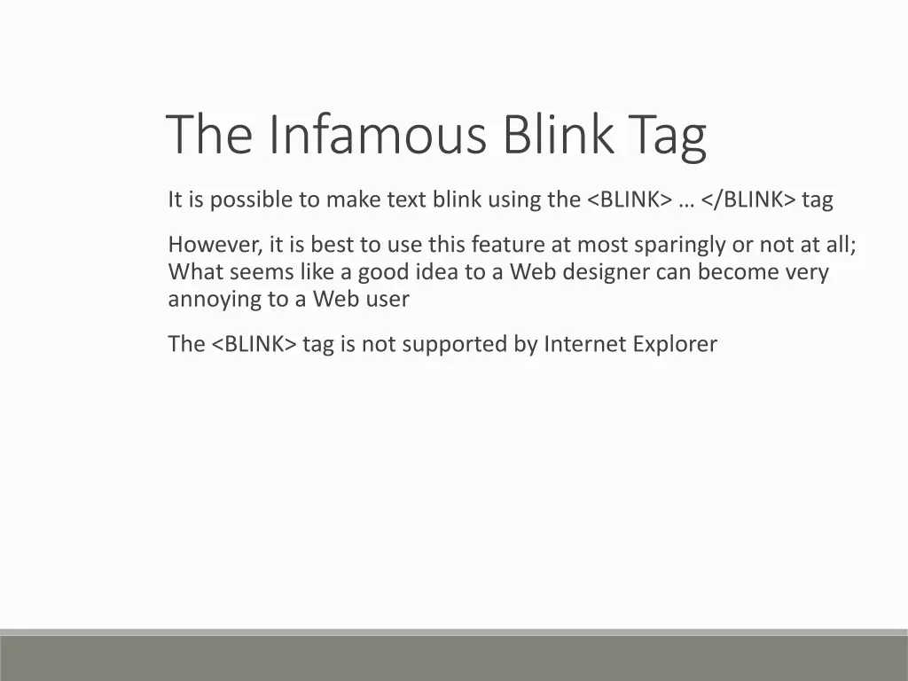 the infamous blink tag