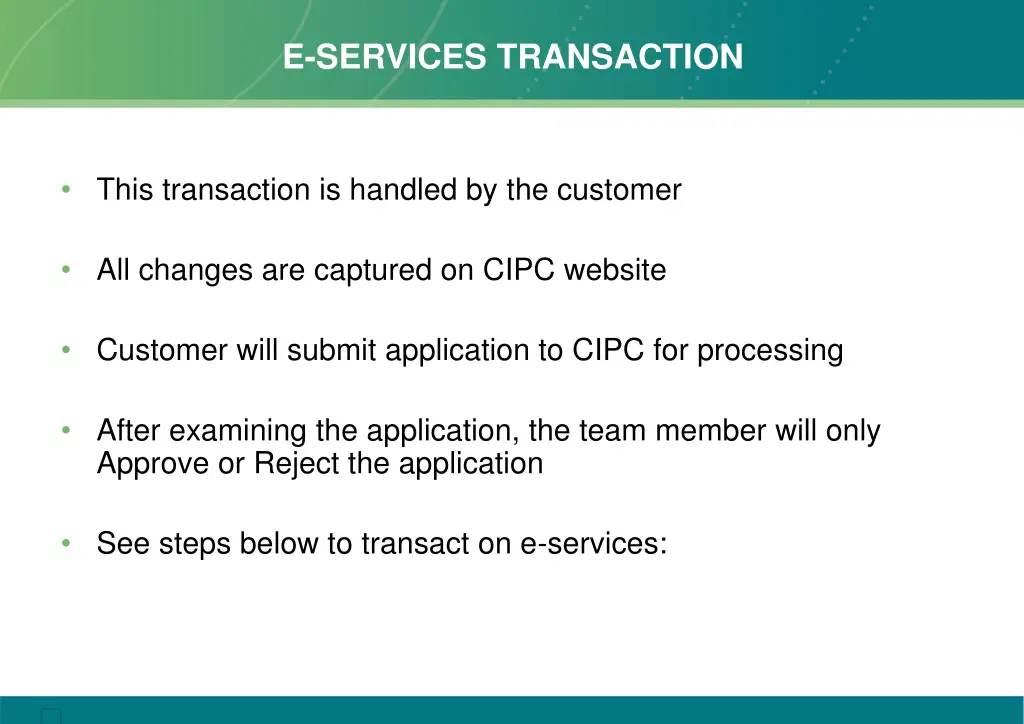 e services transaction