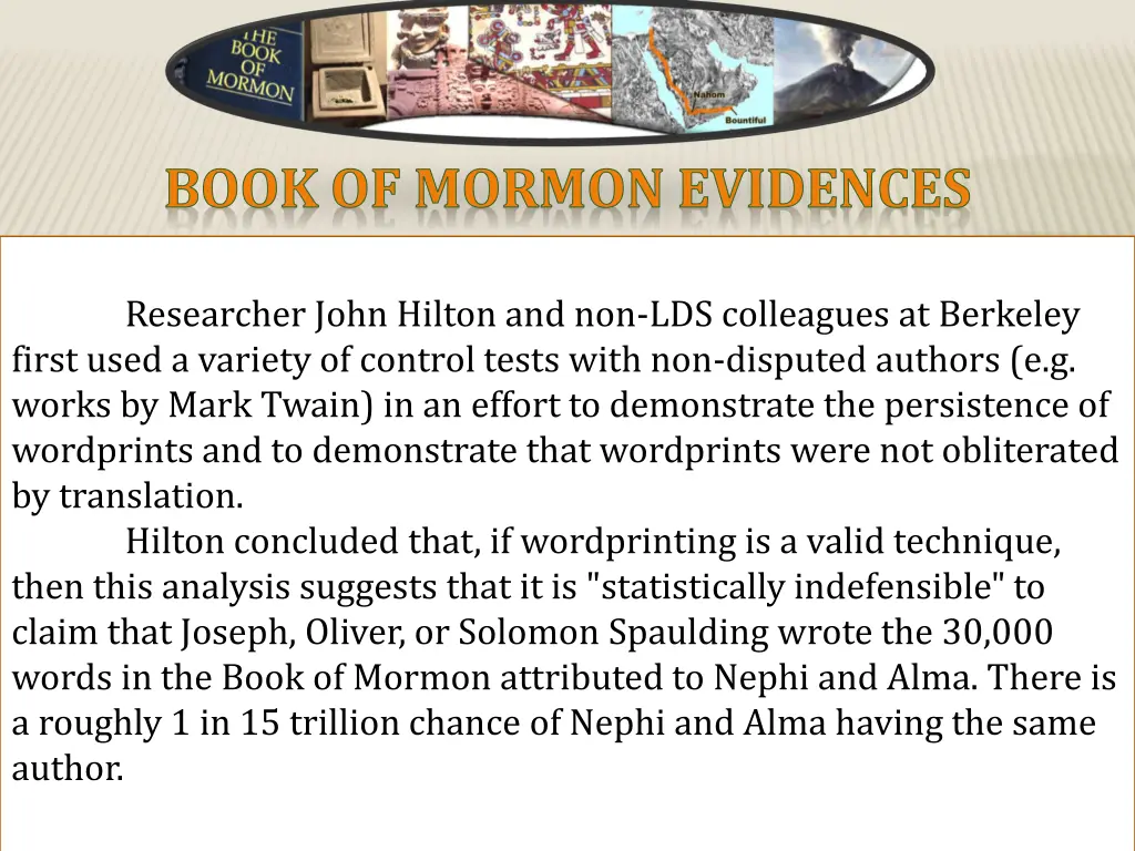 book of mormon evidences 4