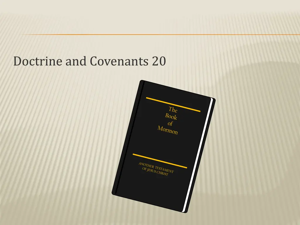 doctrine and covenants 20