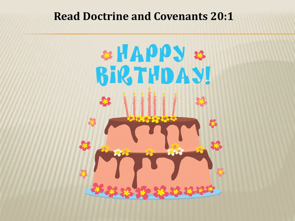 read doctrine and covenants 20 1