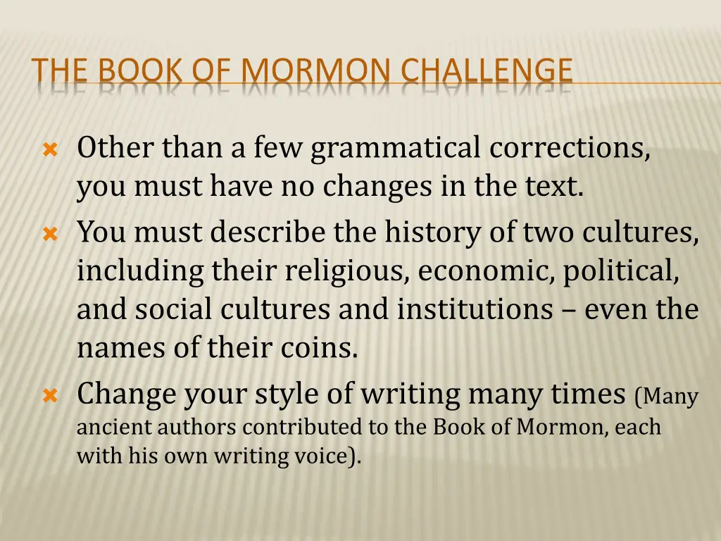 the book of mormon challenge 1