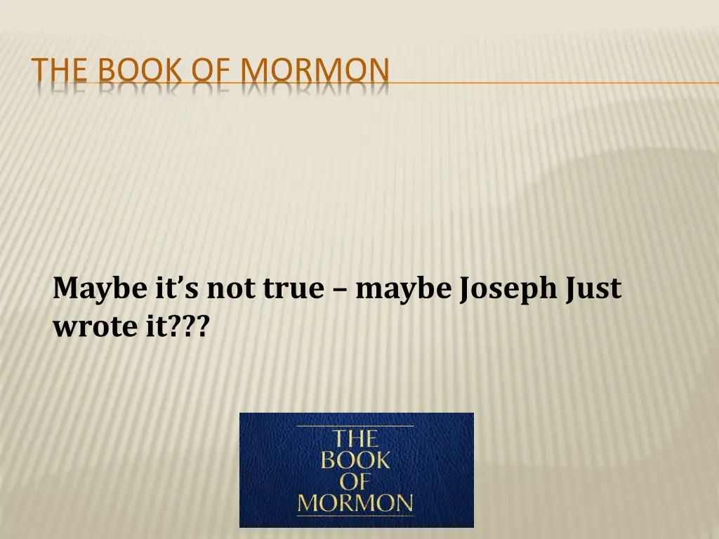 the book of mormon