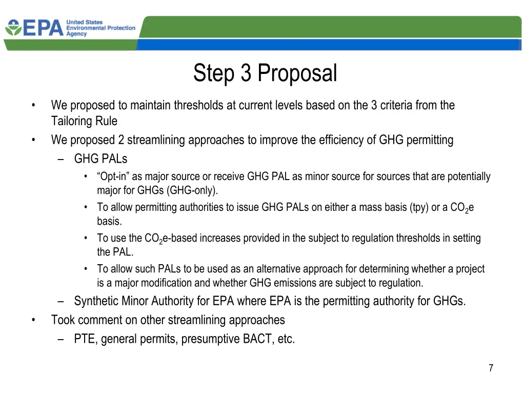 step 3 proposal