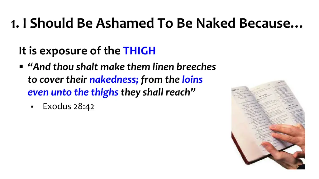 1 i should be ashamed to be naked because