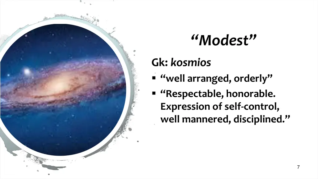 modest