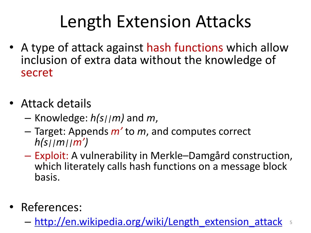 length extension attacks