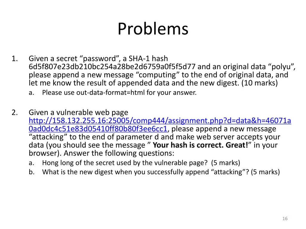problems