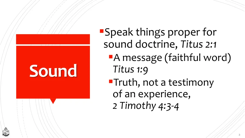 speak things proper for sound doctrine titus