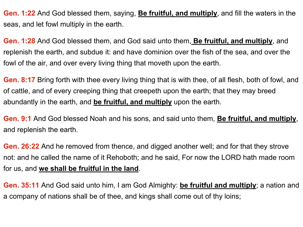 gen 1 22 and god blessed them saying be fruitful