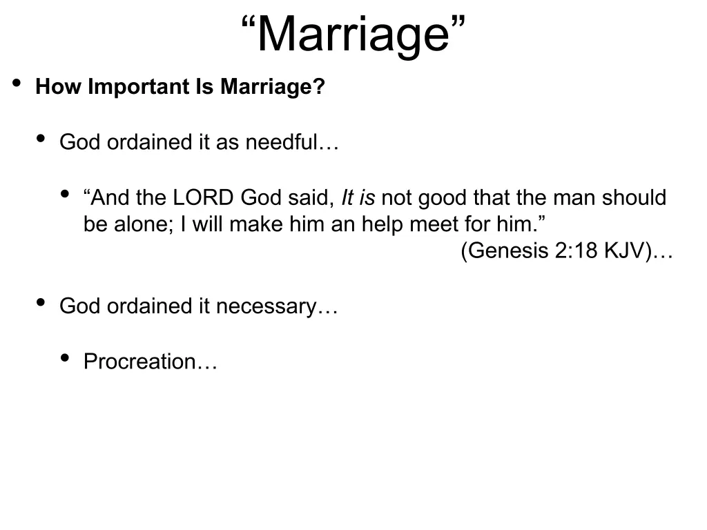 marriage