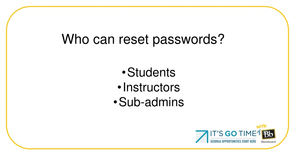 who can reset passwords