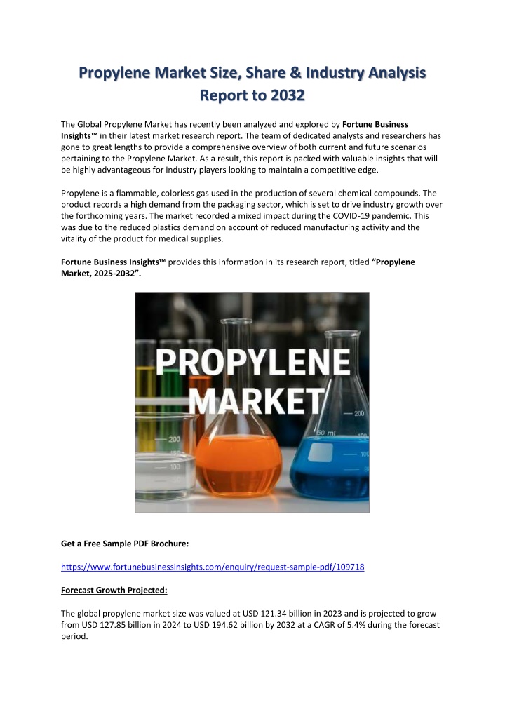 propylene market size share industry analysis