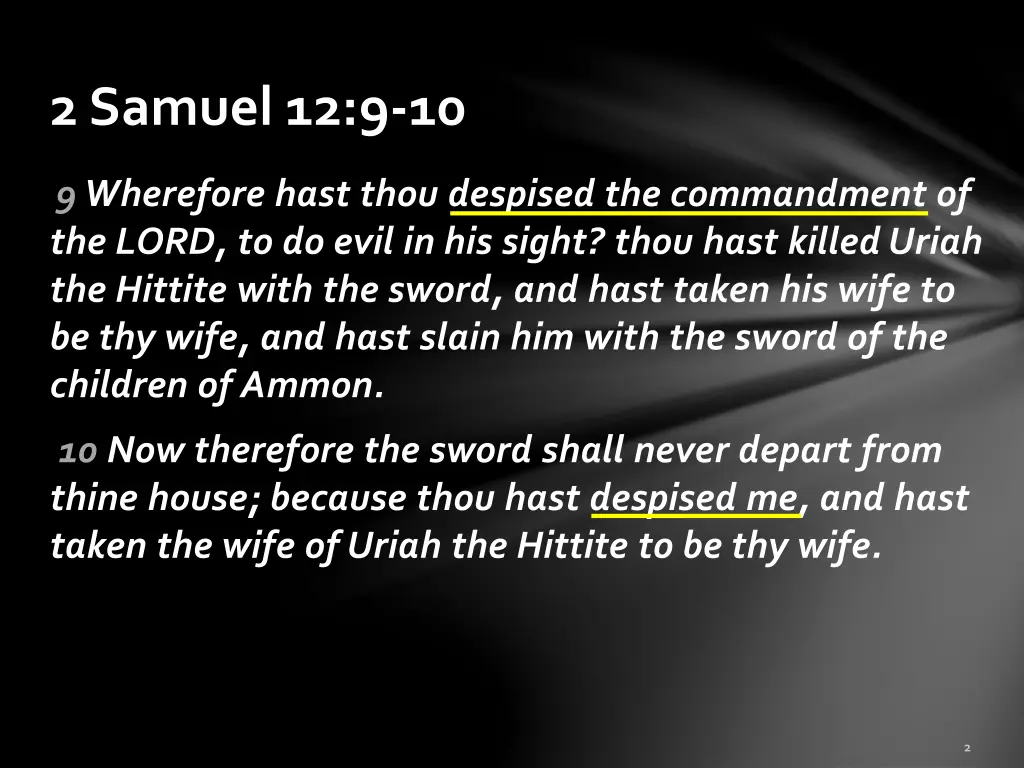 2 samuel 12 9 10